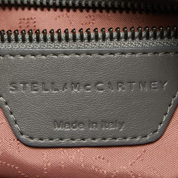 Pre Owned Stella McCartney Grey Quilted Faux Suede Falabella Tote