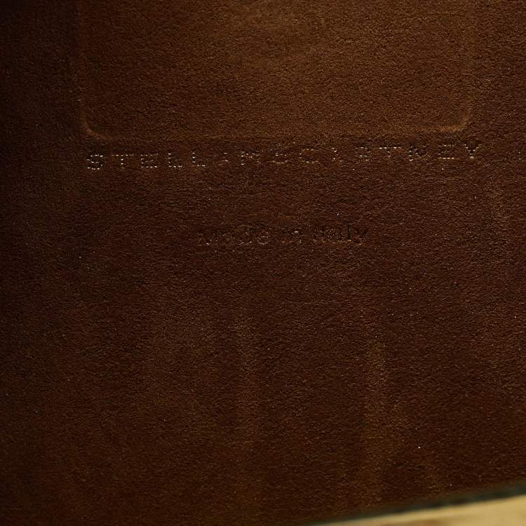 Pre Owned Stella McCartney Dark Blue Croc Embossed Leather Shopper Tote