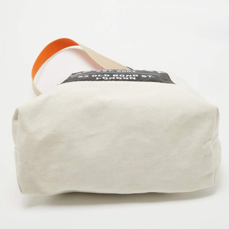 Pre Owned Stella McCartney Beige/Black Canvas Medium S&P Tote