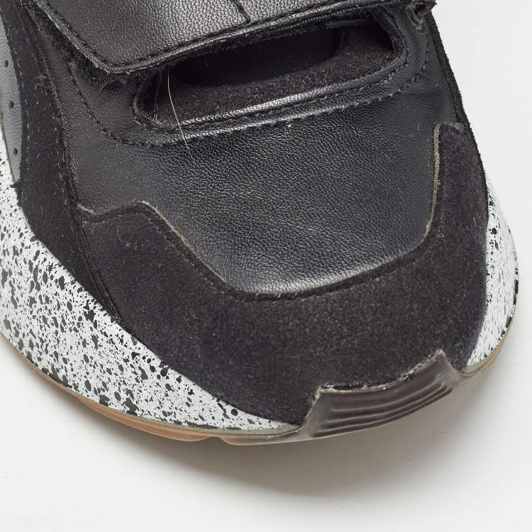 Pre Owned Stella McCartney Black Faux Leather Eclypse Sneakers Size 36