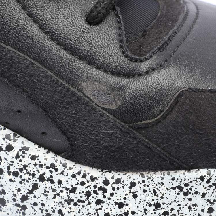 Pre Owned Stella McCartney Black Faux Leather and Faux Suede Eclypse Low Top Sneakers Size 38