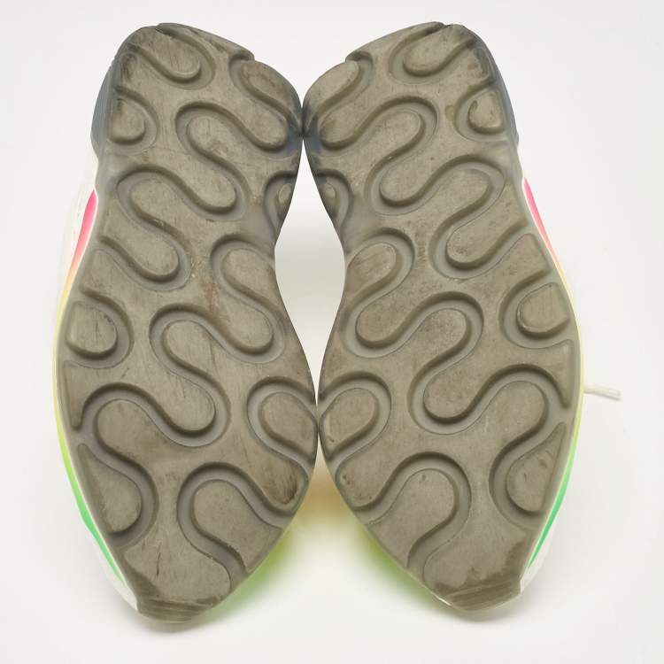 Pre Owned Stella McCartney Multicolor Faux Leather Eclypse Lace Up Sneakers Size 38