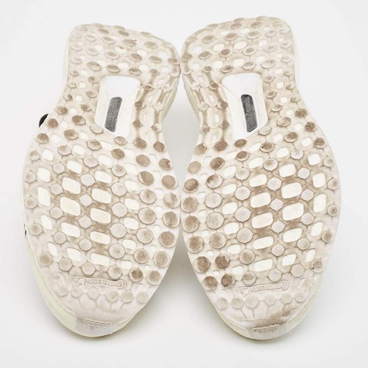 Pre Owned Stella McCartney x Adidas White Knit Fabric Ultra Boost x 3 D S Slip On Sneakers Size 38 1/3