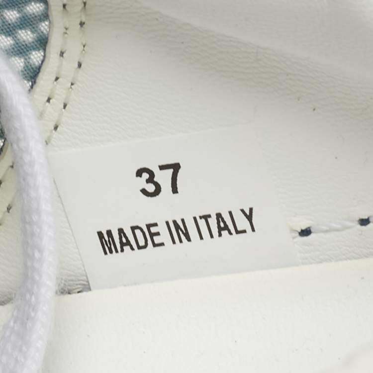 Pre Owned Stella McCartney Blue Mesh and Denim Loop Sneakers Size 37