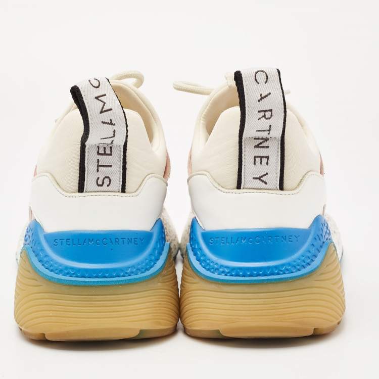 Pre Owned Stella McCartney Multicolor Faux Leather and Faux Suede Eclypse Sneakers Size 37