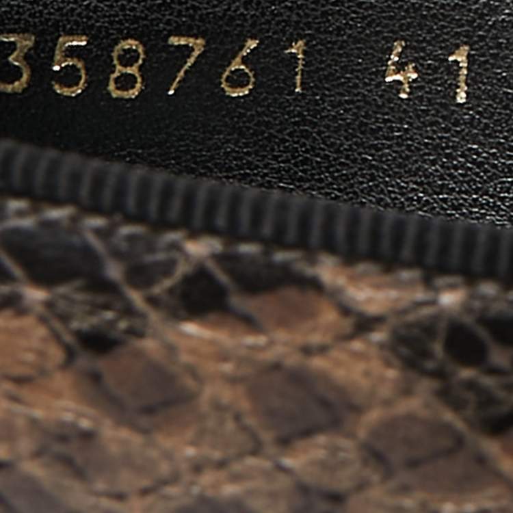 Pre Owned Stella McCartney Brown Faux Python Leather Binx Sneakers Size 41