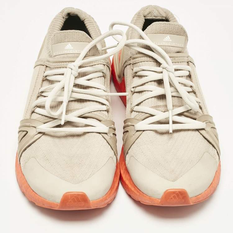 مملوكة مسبقًا Stella McCartney X Adidas Beige Knit Fabric Ultraboost 20 Sneakers Size 42.5