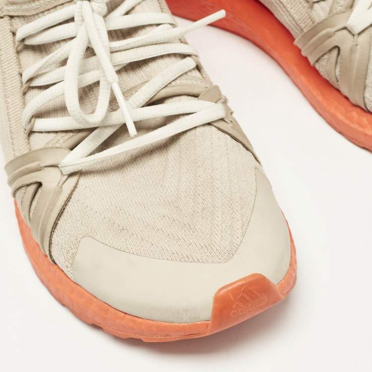 مملوكة مسبقًا Stella McCartney X Adidas Beige Knit Fabric Ultraboost 20 Sneakers Size 42.5