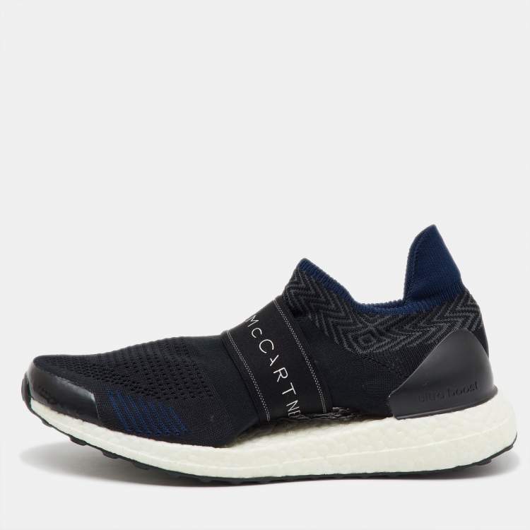 Pre Owned Stella McCartney x Adidas Black Knit Fabric Ultraboost X 3D Slip On Sneakers Size 37 1/3