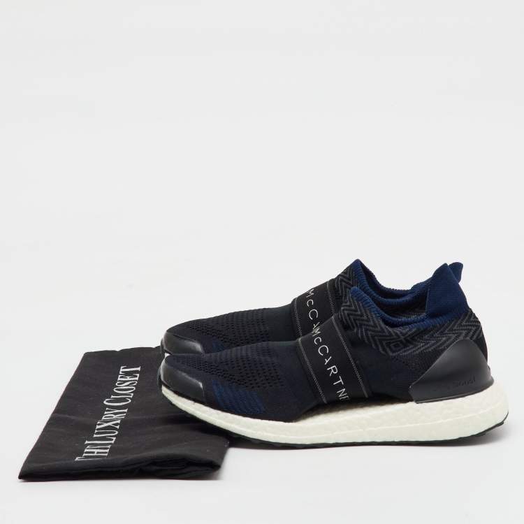 Pre Owned Stella McCartney x Adidas Black Knit Fabric Ultraboost X 3D Slip On Sneakers Size 37 1/3