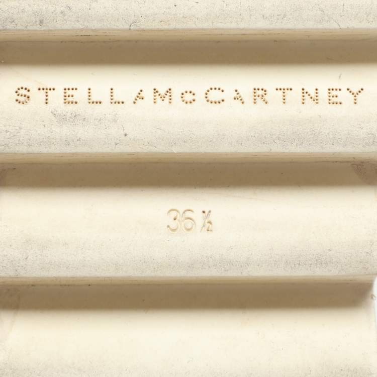 Pre Owned Stella McCartney Black Faux Leather Elyse Platform Derby Size 36.5