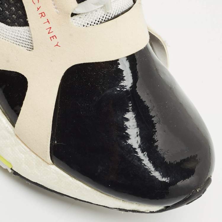 Pre Owned Stella McCartney Multicolor Faux Leather and Faux Suede ultraboost 21 Lace Up Sneakers Size 38