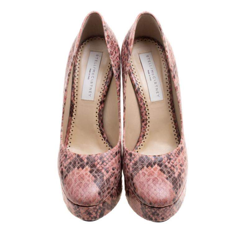 Pre Owned Stella McCartney Corinne Python Platform Pumps Size 38