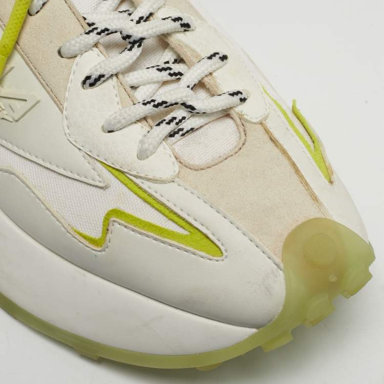 Pre Owned Stella McCartney Tricolor Canvas and Faux Leather Eclypse Lace Up Sneakers Size 40