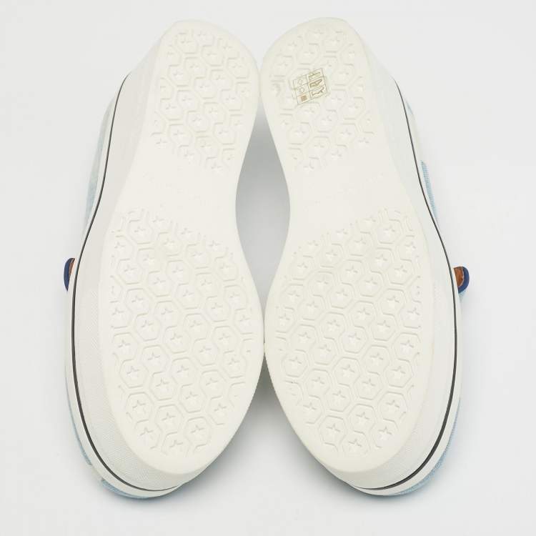 Pre Owned Stella McCartney Blue/Cream Denim Binx Slip On Sneakers Size 36