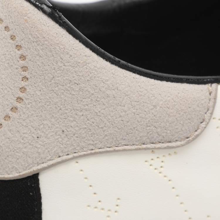 مملوكة مسبقًا Stella McCartney Elyse Size 36.5 White Perforated Faux Leather Derby
