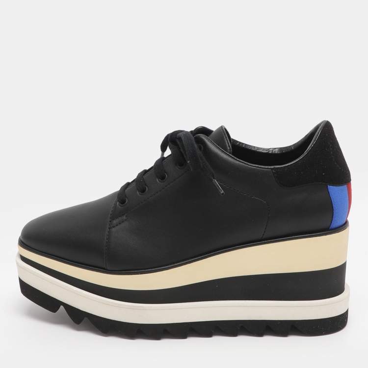 Pre Owned Stella McCartney Elyse Size 36 Black Faux Leather Derby