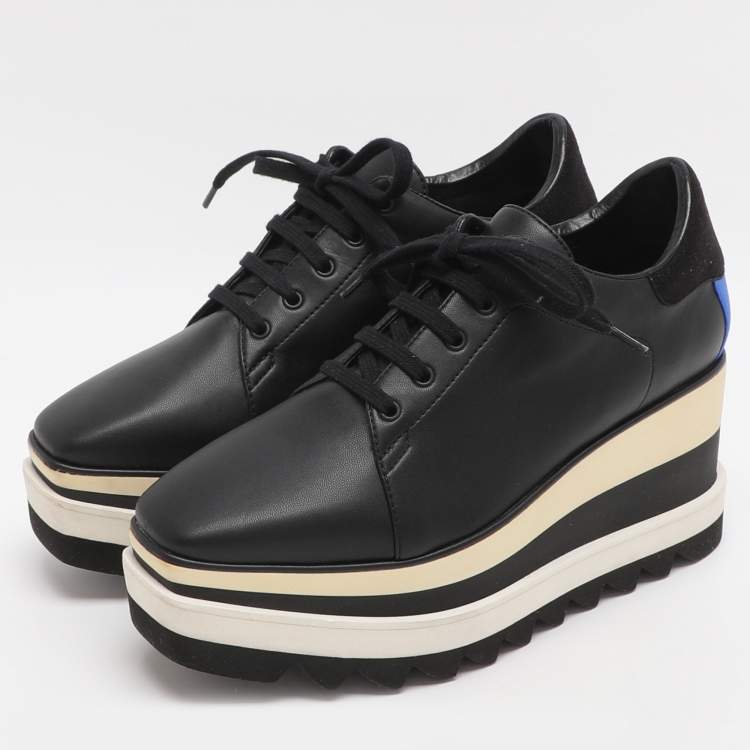 Pre Owned Stella McCartney Elyse Size 36 Black Faux Leather Derby