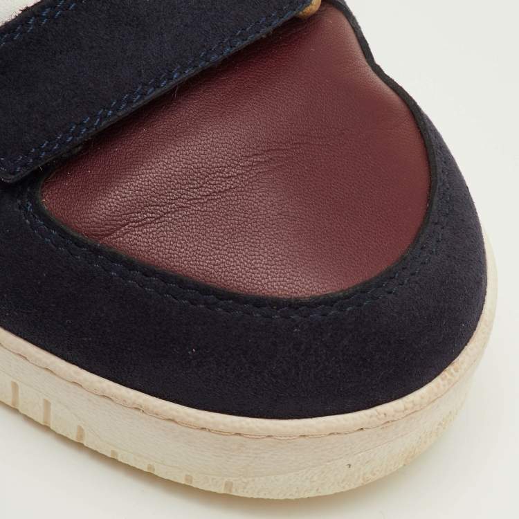 Pre Owned Stella McCartney Size 37 Multicolour Faux Suede and Faux Leather High Top Sneakers