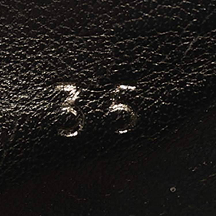 Pre Owned Stella McCartney Elyse Star Size 35 White/Black Faux Leather and Mesh Wedge Sneakers