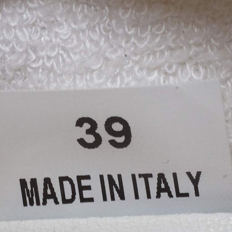 Pre Owned Stella McCartney Loop Size 39 Multicolor Faux Leather and Nylon Lace Up Sneakers