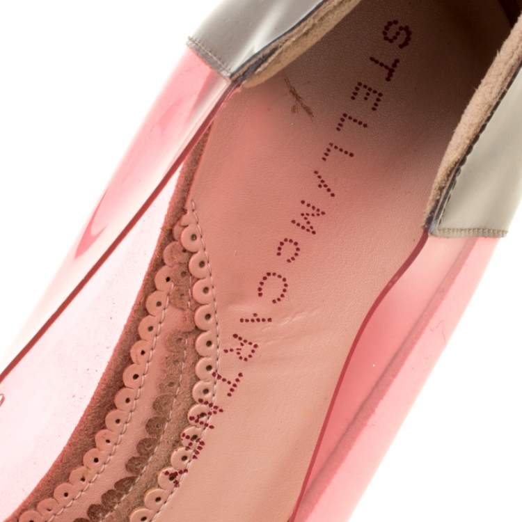 Pre Owned Stella McCartney Multicolor Patent Faux Leather and PVC Pointed Toe Pumps Size 36
