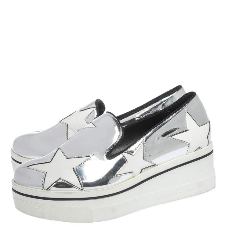 white star platform sneakers