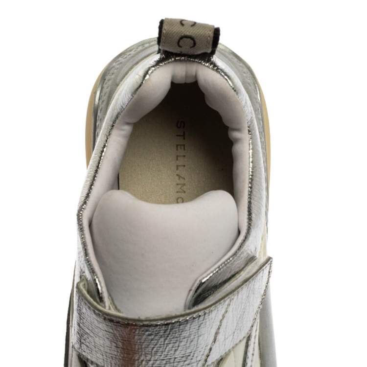 Pre Owned Stella McCartney White Faux Leather Eclypse Sneakers Size 40