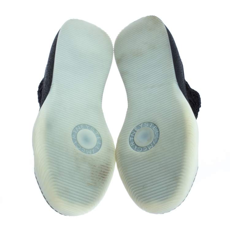 Pre Owned Stella McCartney Black Lace Loop Slip On Sneakers Size 39