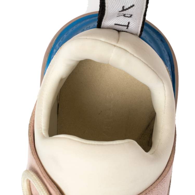 Pre Owned Stella McCartney Multicolor Leather, Suede and Fabric Eclypse Low Top Sneakers Size 38