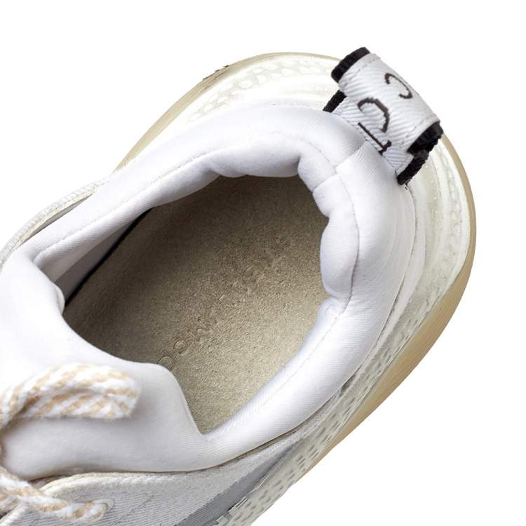 Pre Owned Stella McCartney White Fabric Eclypse Low Top Sneakers Size 40