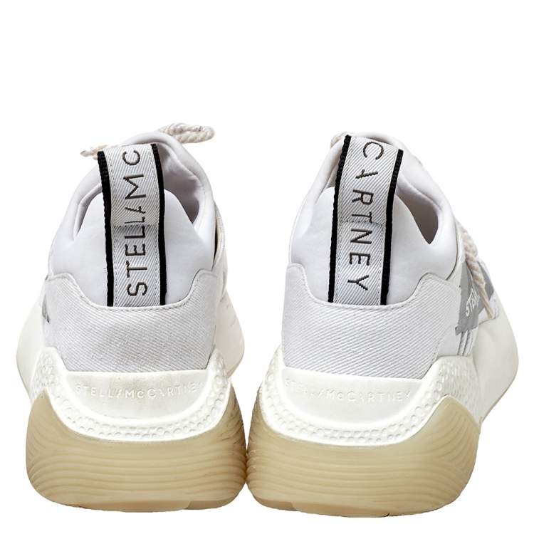 Pre Owned Stella McCartney White Fabric Eclypse Low Top Sneakers Size 40