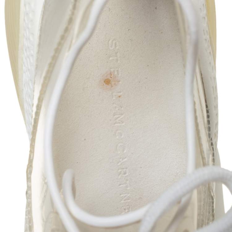 Pre Owned Stella McCartney White PVC And Leather  Eclypse Sneakers Size 39