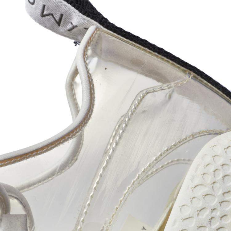 Pre Owned Stella McCartney White PVC And Leather  Eclypse Sneakers Size 39