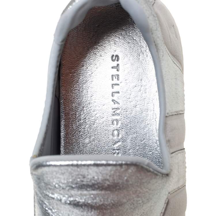 مملوكة مسبقًا Stella McCartney Faux Leather And Fabric Slip-On Sneaker Size 39