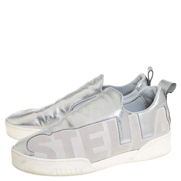 مملوكة مسبقًا Stella McCartney Faux Leather And Fabric Slip-On Sneaker Size 39