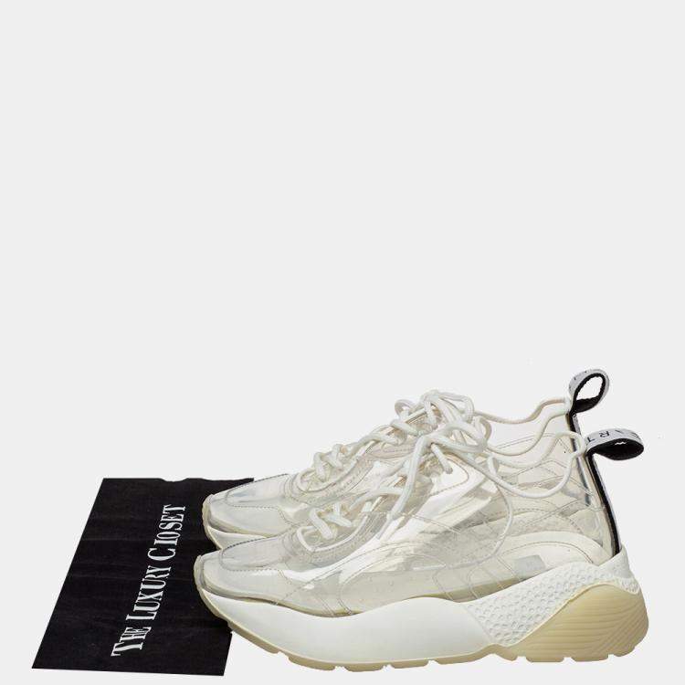 Pre Owned Stella McCartney White PVC Eclypse Sneakers Size 39