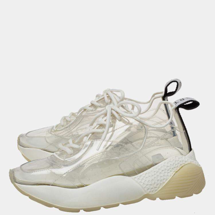 Pre Owned Stella McCartney White PVC Eclypse Sneakers Size 39