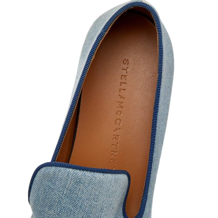 Pre Owned Stella McCartney Blue Denim Binx Slip On Sneakers Size 38