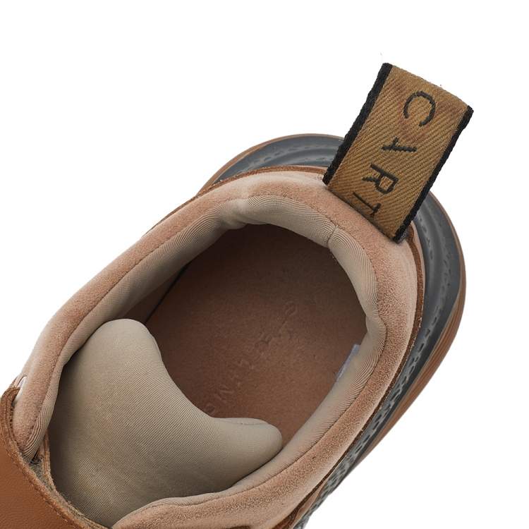 Pre Owned Stella McCartney Brown Faux Leather And Faux Suede Eclypse Velcro Strap Sneakers Size 37