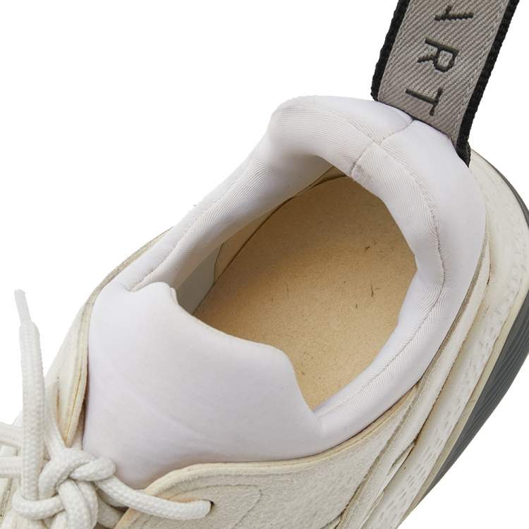 Pre Owned Stella McCartney White/Grey Faux Leather Eclypse Low Top Sneakers Size 38