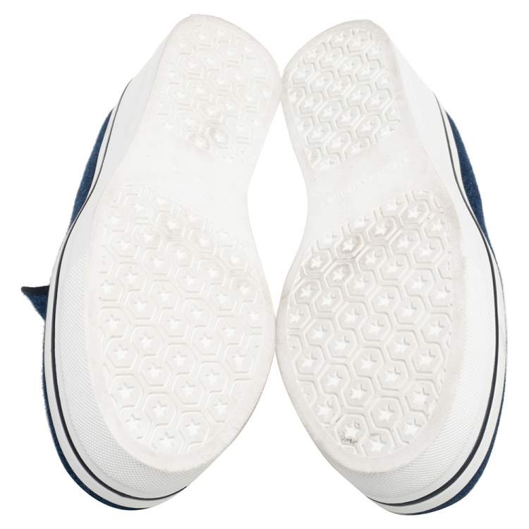 Pre Owned Stella McCartney Blue Denim Binx Slip On Platform Sneakers Size 36