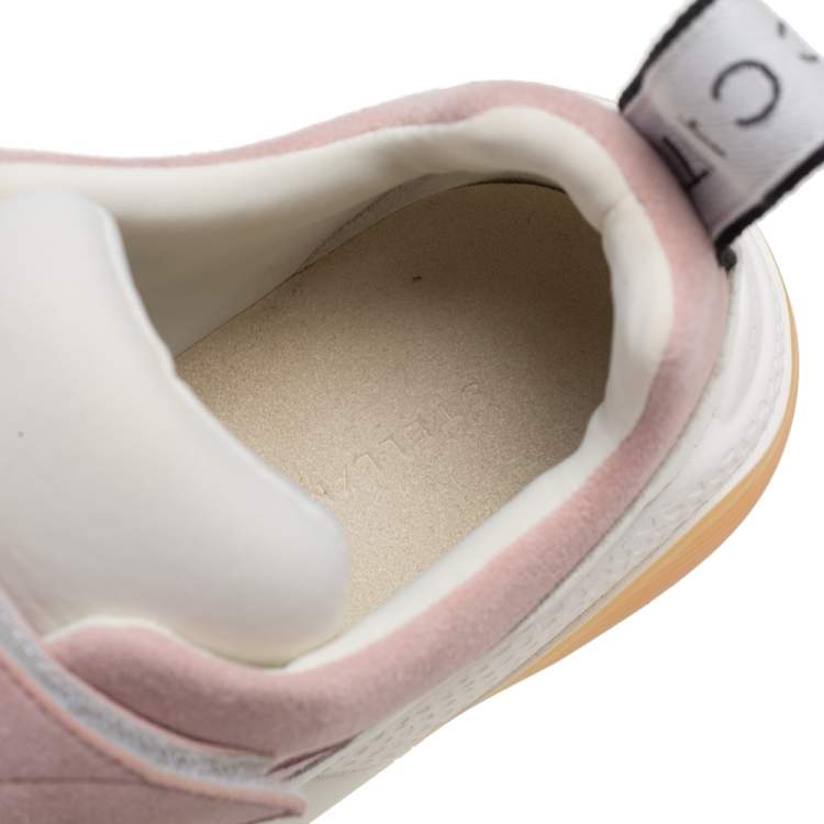 Pre Owned Stella McCartney Multicolor Faux Leather and Faux Suede Eclypse Velcro Sneakers Size 39