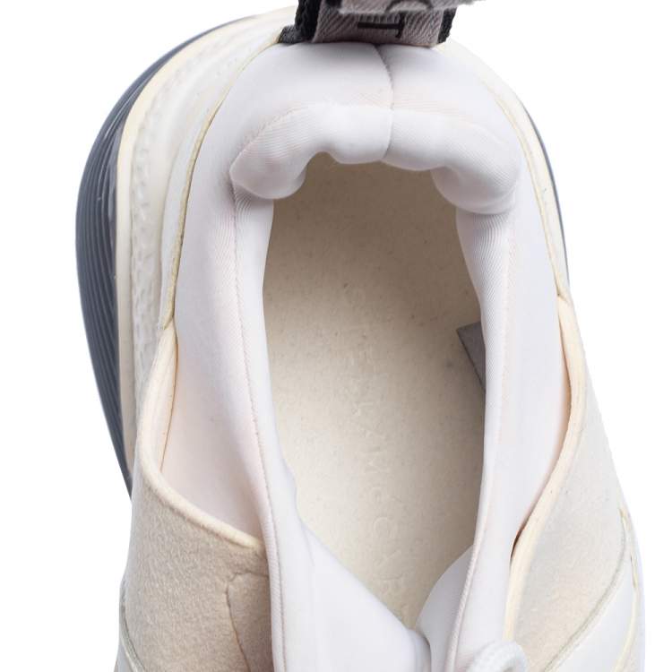 مملوكة مسبقًا Stella McCartney White Faux Leather and Faux Suede Eclypse Low-Top Sneakers Size 39