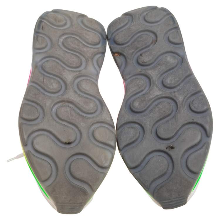 Pre Owned Stella McCartney Multicolor Faux Leather And Faux Suede Eclypse Low-Top Sneakers Size 39