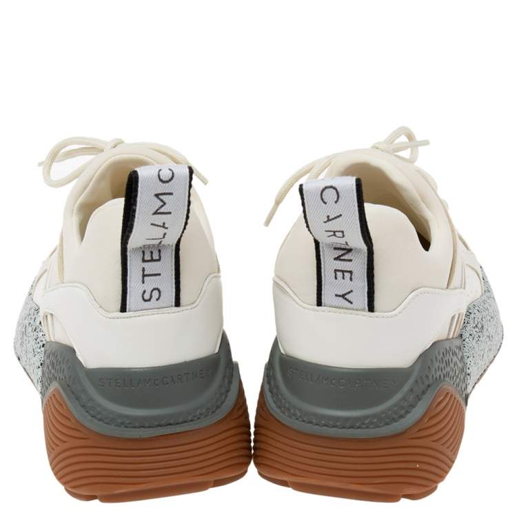 Pre Owned Stella McCartney Multicolor Faux Suede And Faux Leather  Eclypse Chunky Sneakers Size 37