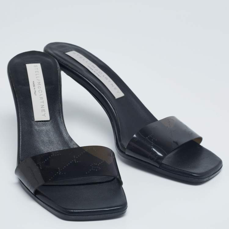 Pre Owned Stella McCartney Black PVC Slide Sandals Size 35