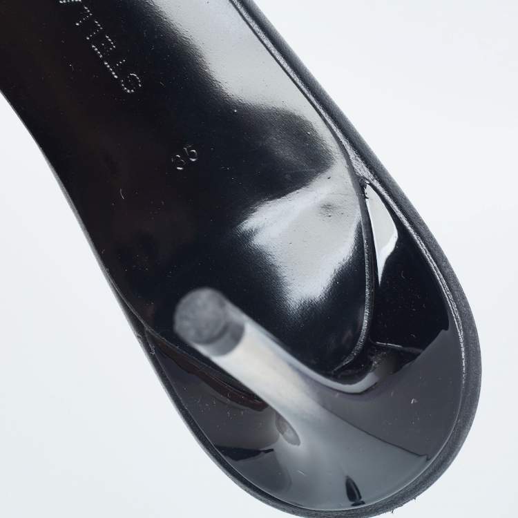 Pre Owned Stella McCartney Black PVC Slide Sandals Size 35
