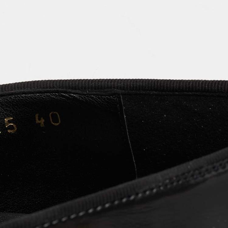 مملوكة مسبقًا Stella McCartney Black Faux Leather Chain Link Slip On Sneakers Size 40