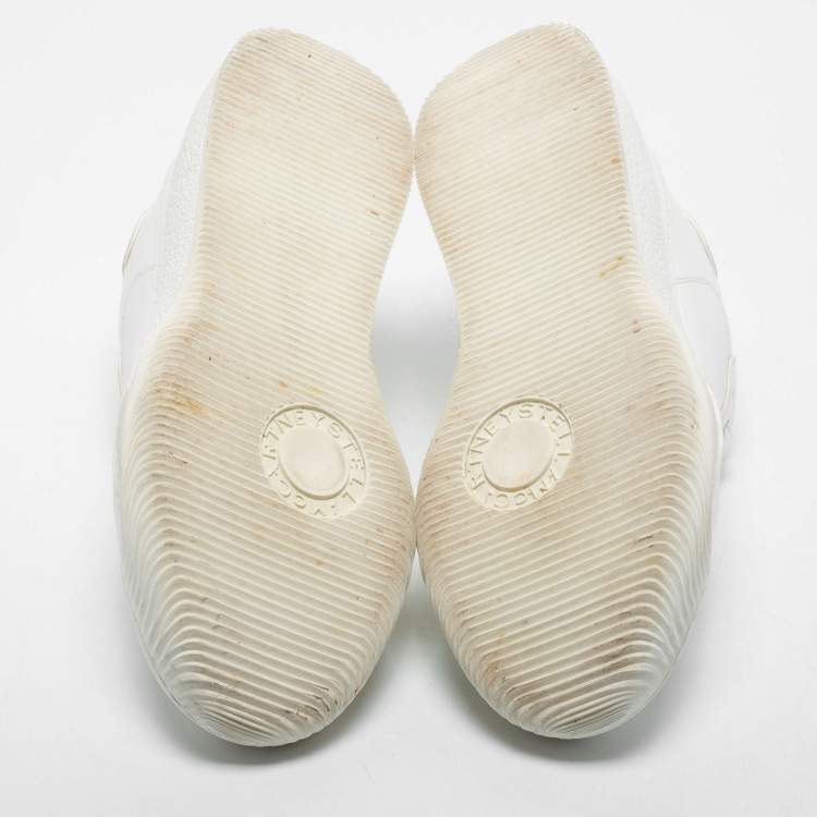 Pre Owned Stella McCartney White Faux Leather Loop Sneakers Size 41